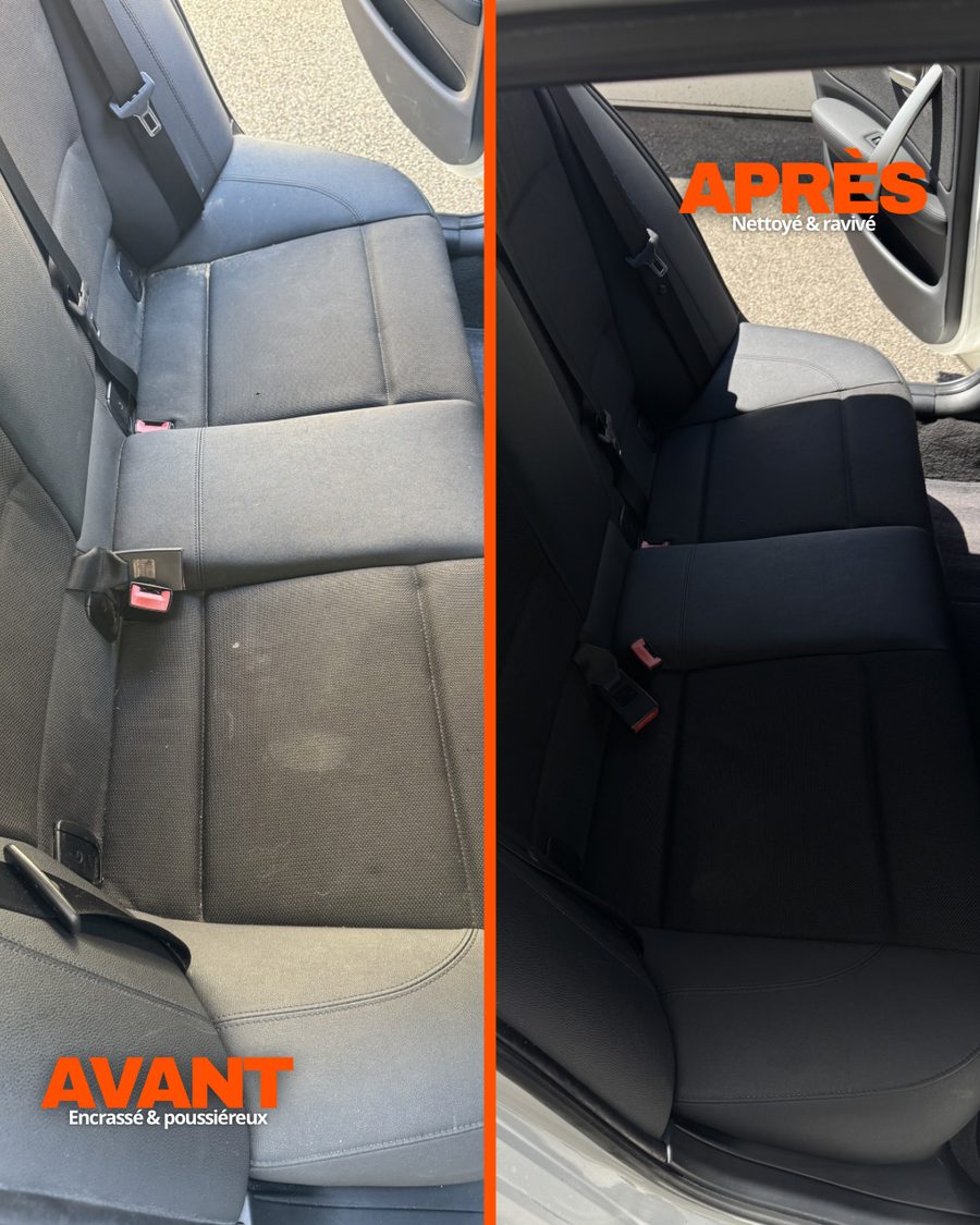 Avant après banquette arrière tissu