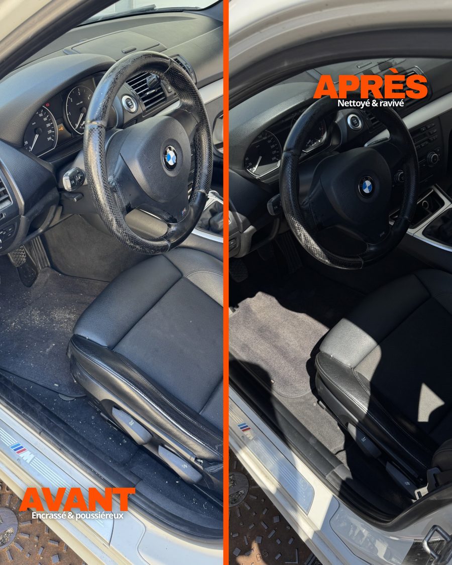Avant après volant BMW